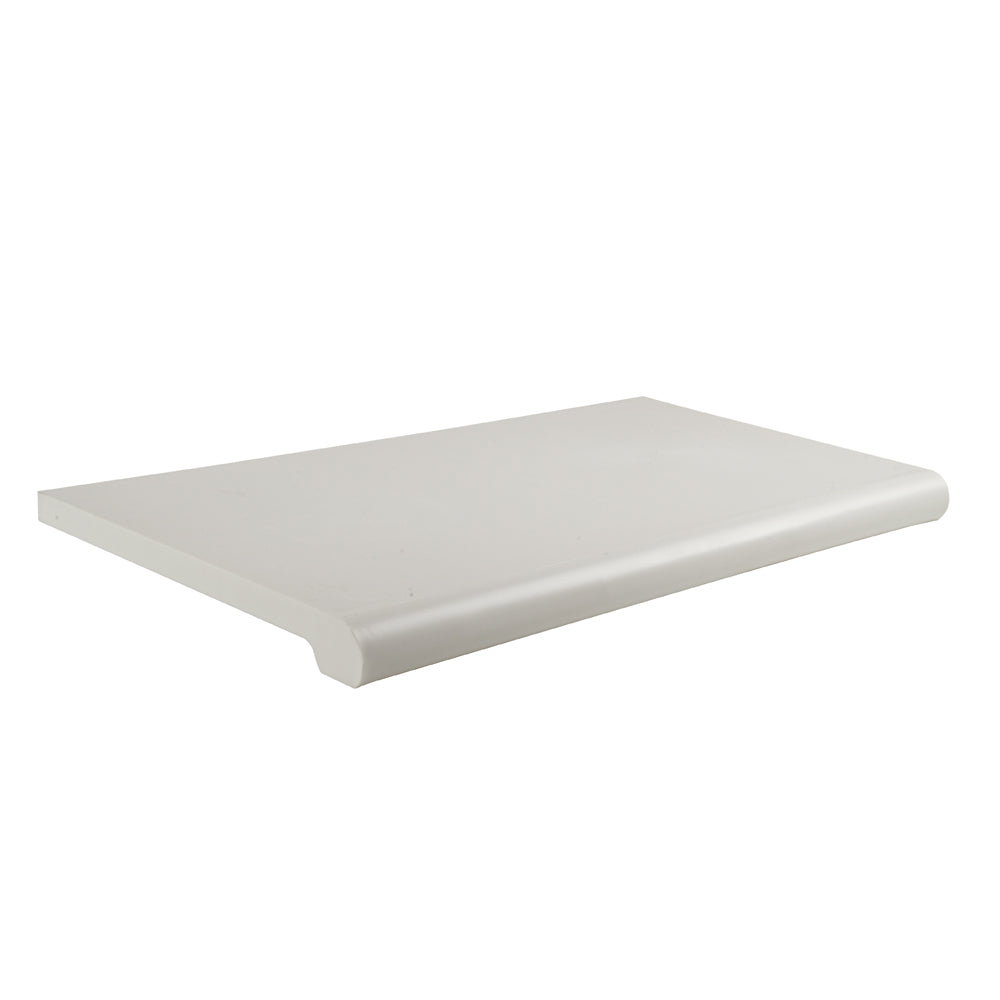White Bullnose Shelves 13" D x 24" L
