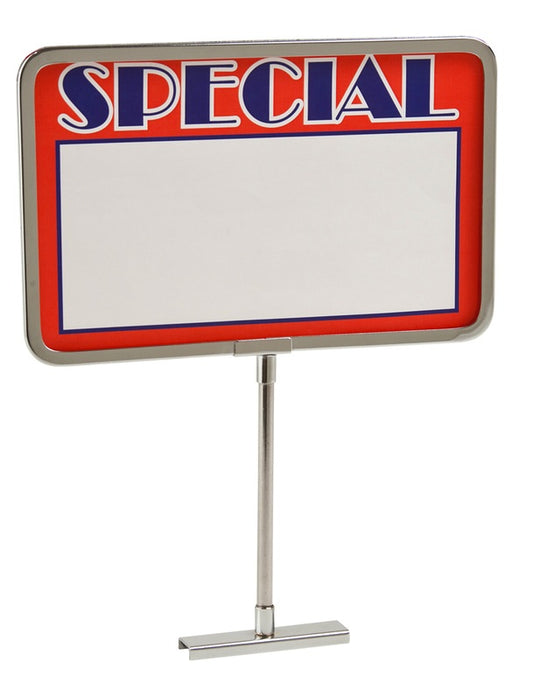 Chrome 7 X 11 Frame Magnetic Base Retail Sign Holder