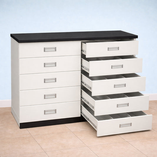 Metal Rx Under-Counter 5-Drawer Prescription File Cabinet