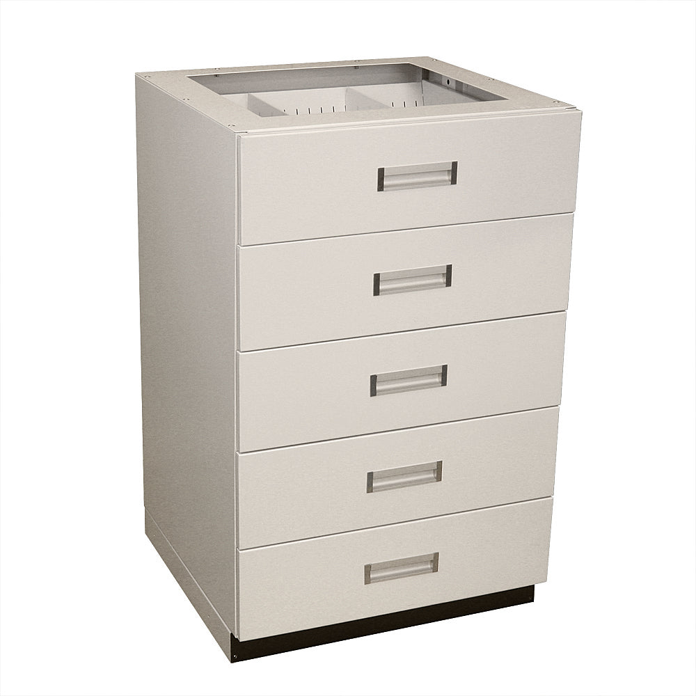 Metal Rx Under-Counter 5-Drawer Prescription File Cabinet