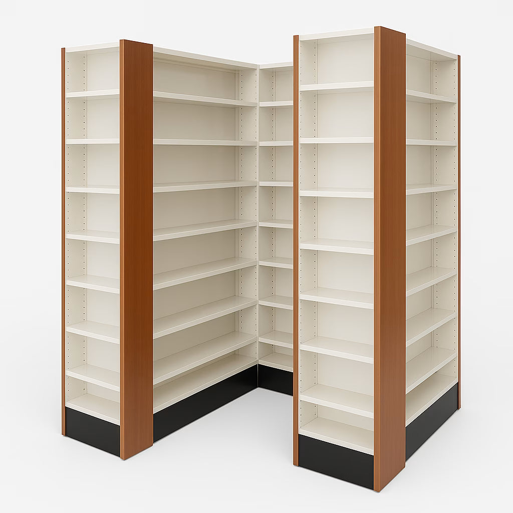 Wood Finished End Panel for RX Pharmacy Shelving Bay Units 8" D x 84" H