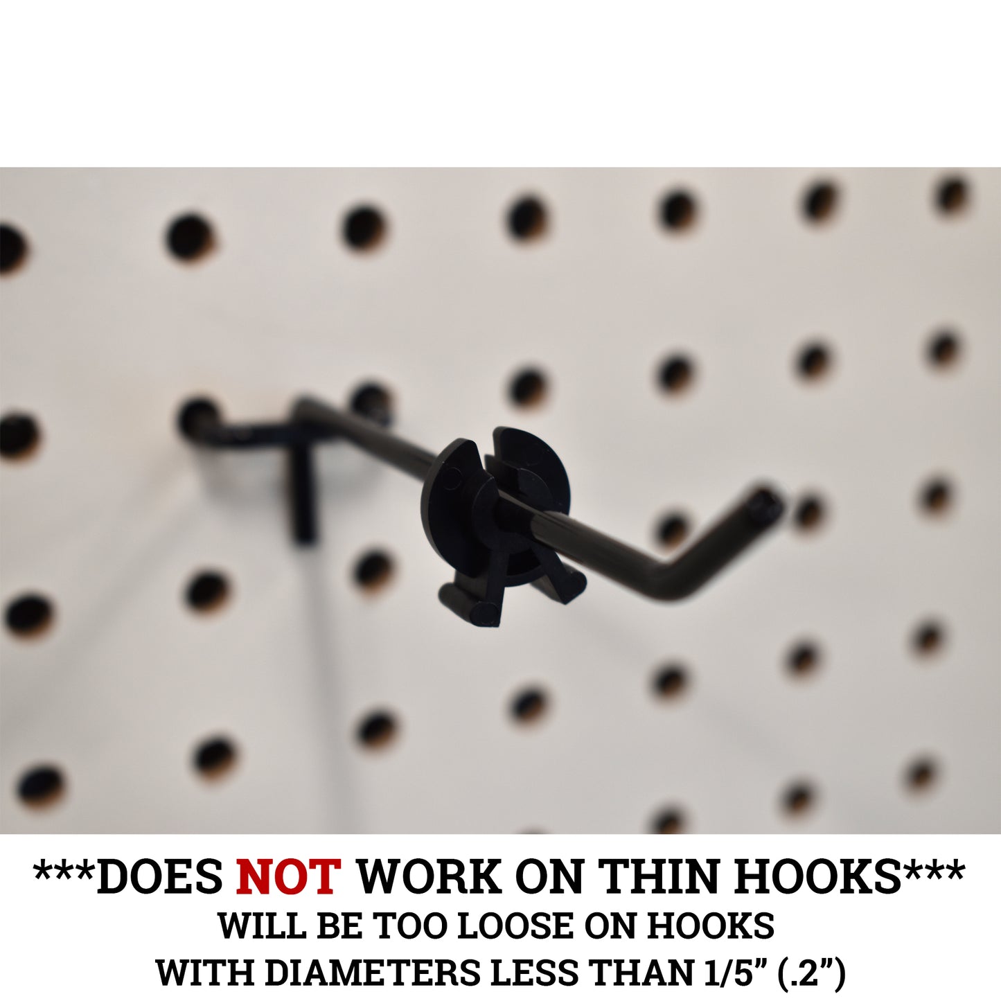Black Hook Stoppers, Squeeze and Pinch Inventory Control Clips