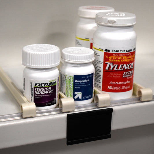 Magnetic UPC Label Holder for Pharmacy Shelves & Gondola Shelf Channels
