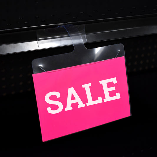 Gondola Shelf Wobbler Sign Holder for 3.5" H x 5" W Sign Cards