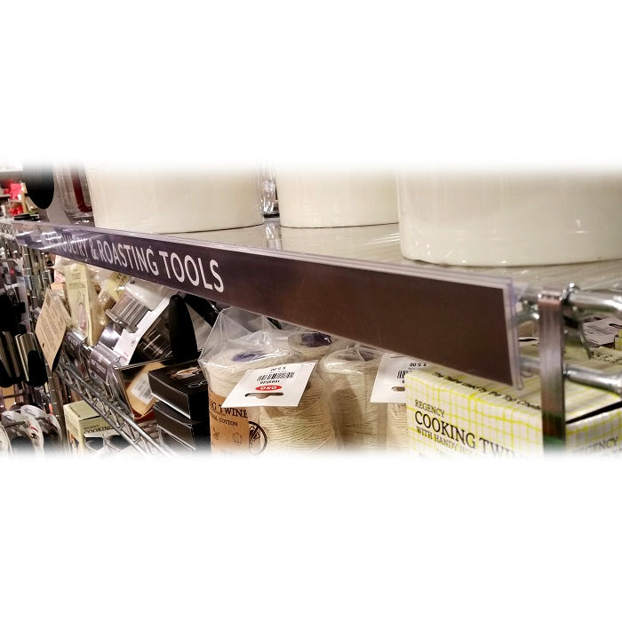 Wire Shelf Label Holding Channel, 44" L x 1.25" H