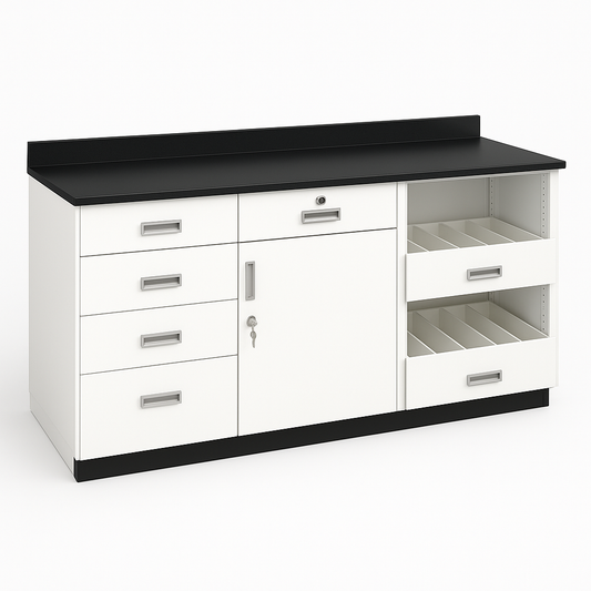 Rx Pharmacy Laminated Tops for Metal Rx Under Counter Cabinets