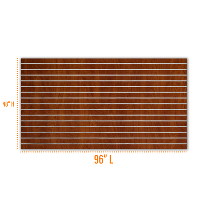Slatwall Cherry 4x8 LPM With Silver Metal Inserts