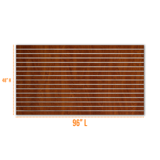 Slatwall Cherry 4x8 LPM With Silver Metal Inserts