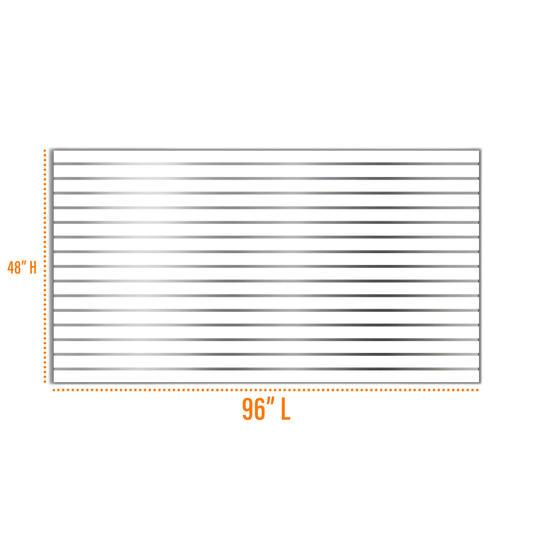 Slatwall Black 4x8 LPM With Silver Metal Inserts