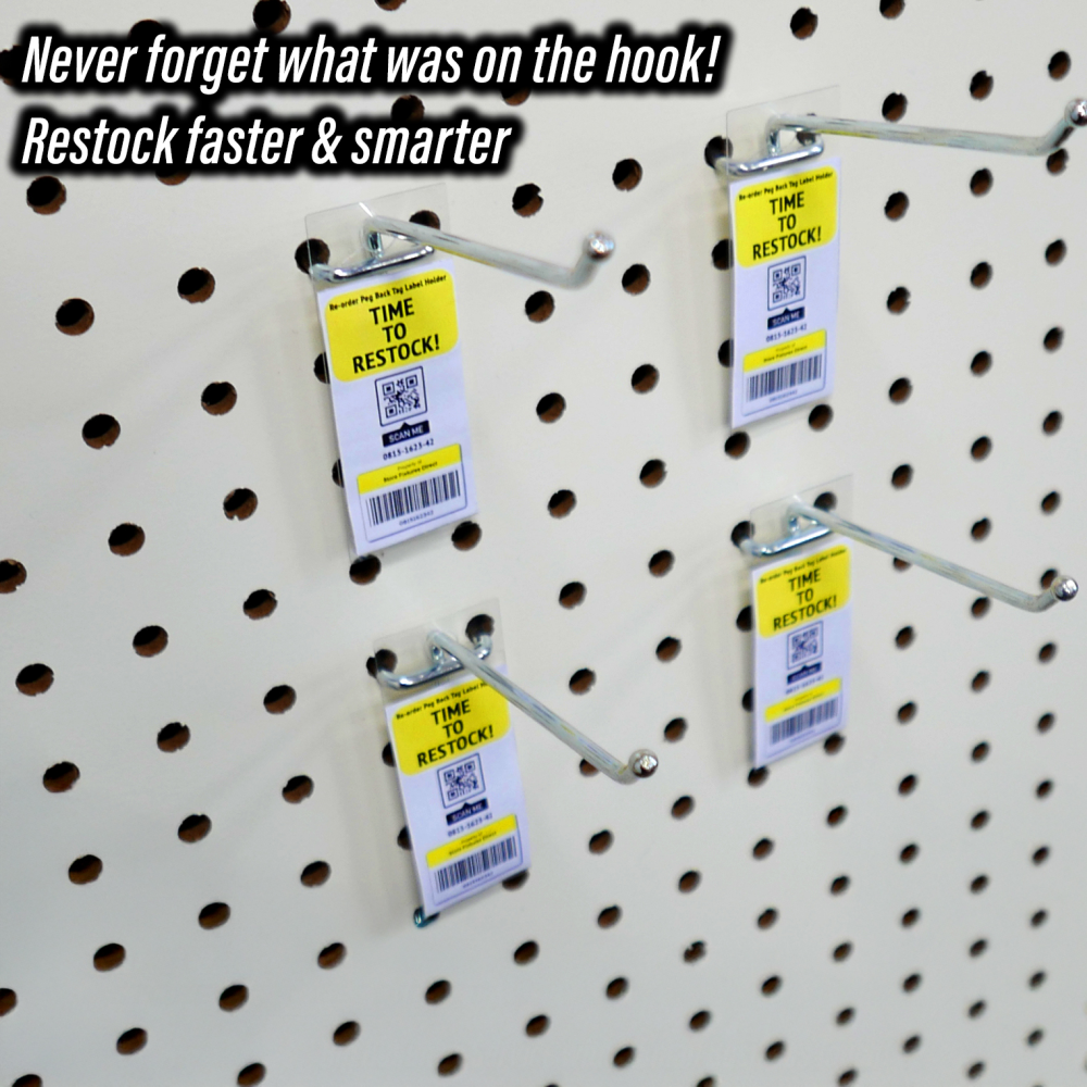 Peg Back Tag Label Holders