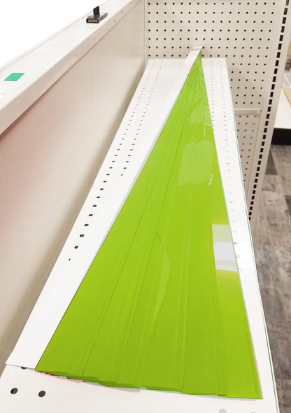 Gondola Shelving Pre Cut Vinyl Insert Strips - 48" L - 100 Pack