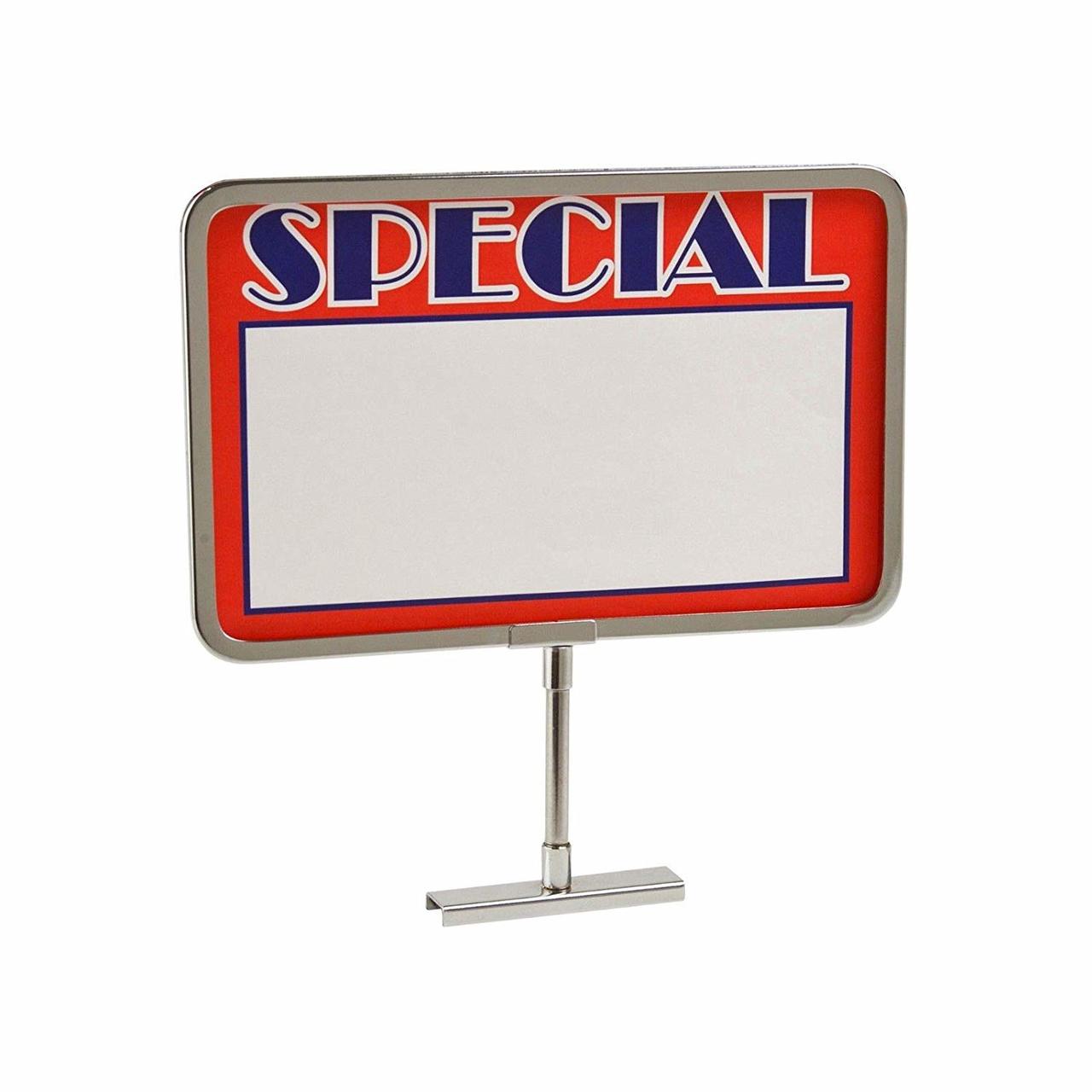 Chrome 7 X 11 Frame Magnetic Base Retail Sign Holder