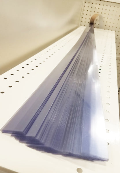 Gondola Shelving Pre Cut Vinyl Insert Strips - 48" L - 100 Pack