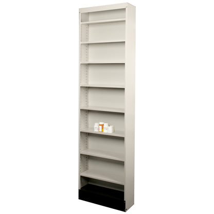 Rx Metal Shelving Pharmacy Bay End Unit - 15" L