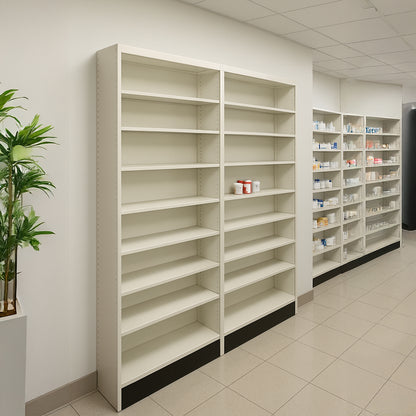 Single Rx Metal Shelving Pharmacy Bay Unit - 24" L