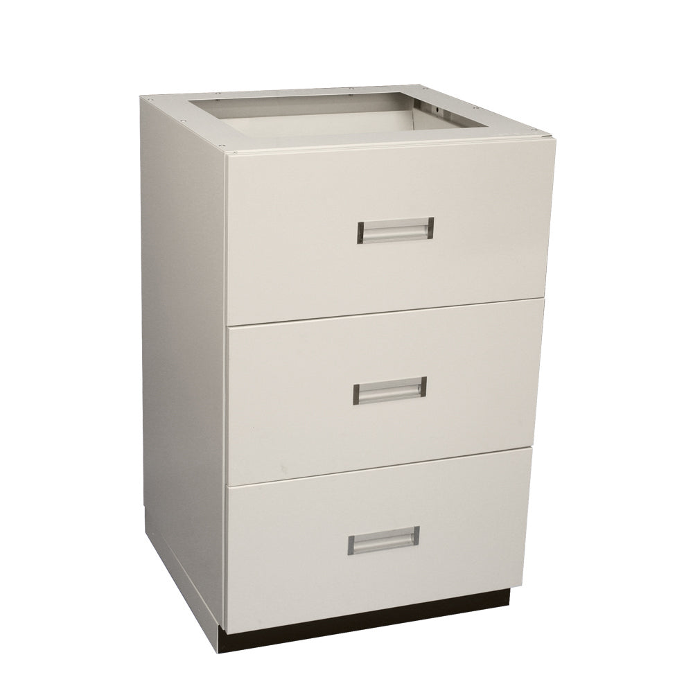 Metal Rx Under-Counter 3-Drawer Prescription File Cabinet