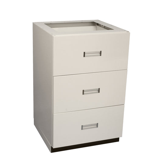 Metal Rx Under-Counter 3-Drawer Prescription File Cabinet