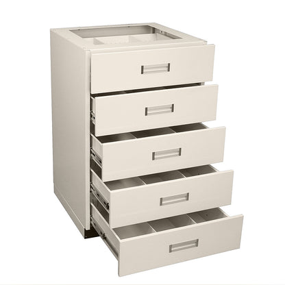 Metal Rx Under-Counter 5-Drawer Prescription File Cabinet