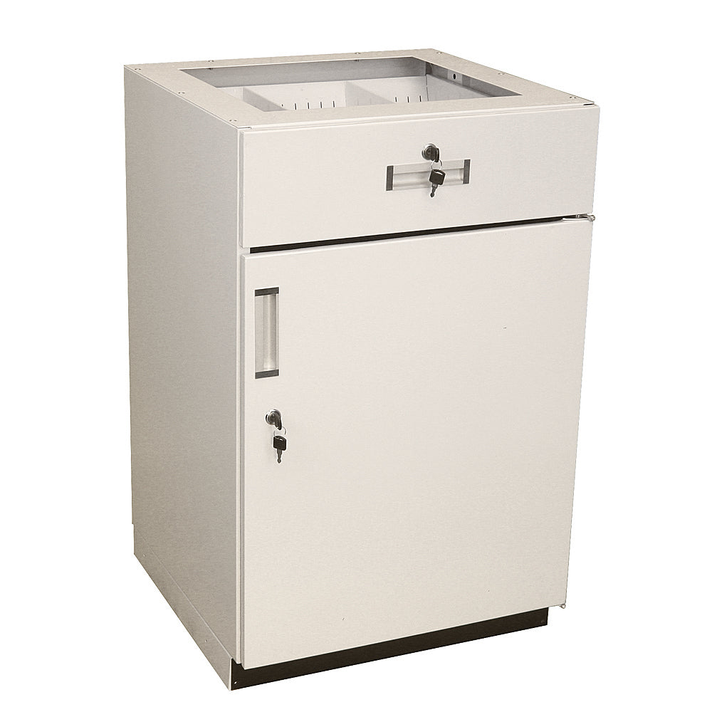 Metal Rx Under Counter Pharmacy Closed Door Unit with Drawer