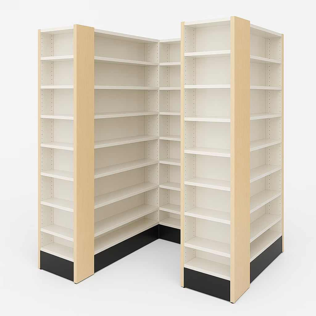 Wood Finished End Panel for RX Pharmacy Shelving Bay Units 8" D x 84" H
