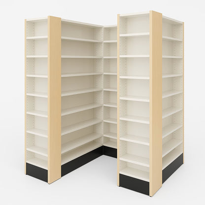 Wood Finished End Panel for RX Pharmacy Shelving Bay Units 8" D x 84" H