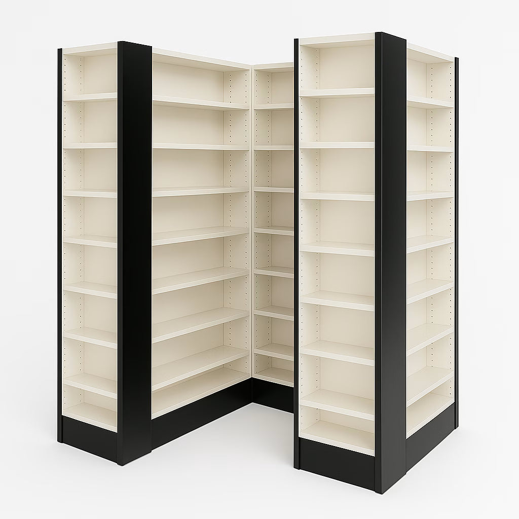 Wood Finished End Panel for RX Pharmacy Shelving Bay Units 8" D x 84" H