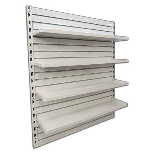 Wall Mount RX Pharmacy Metal Slatwall Mount Kit - 32"L or 48"L