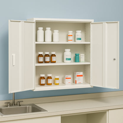 Rx Metal Pharmacy Wall Mounted Security Cabinet