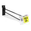 10" Black Slatwall Flip Up Scanner Hooks with Label Holders - 50 Pack