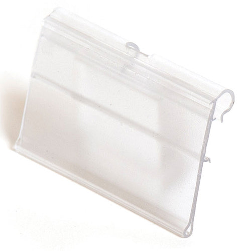 6" Zinc Slatwall Flip Up Scanner Hooks with Label Holders - 50 Pack