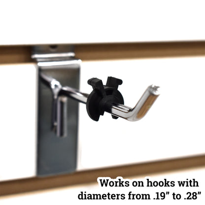Black Hook Stoppers, Squeeze and Pinch Inventory Control Clips