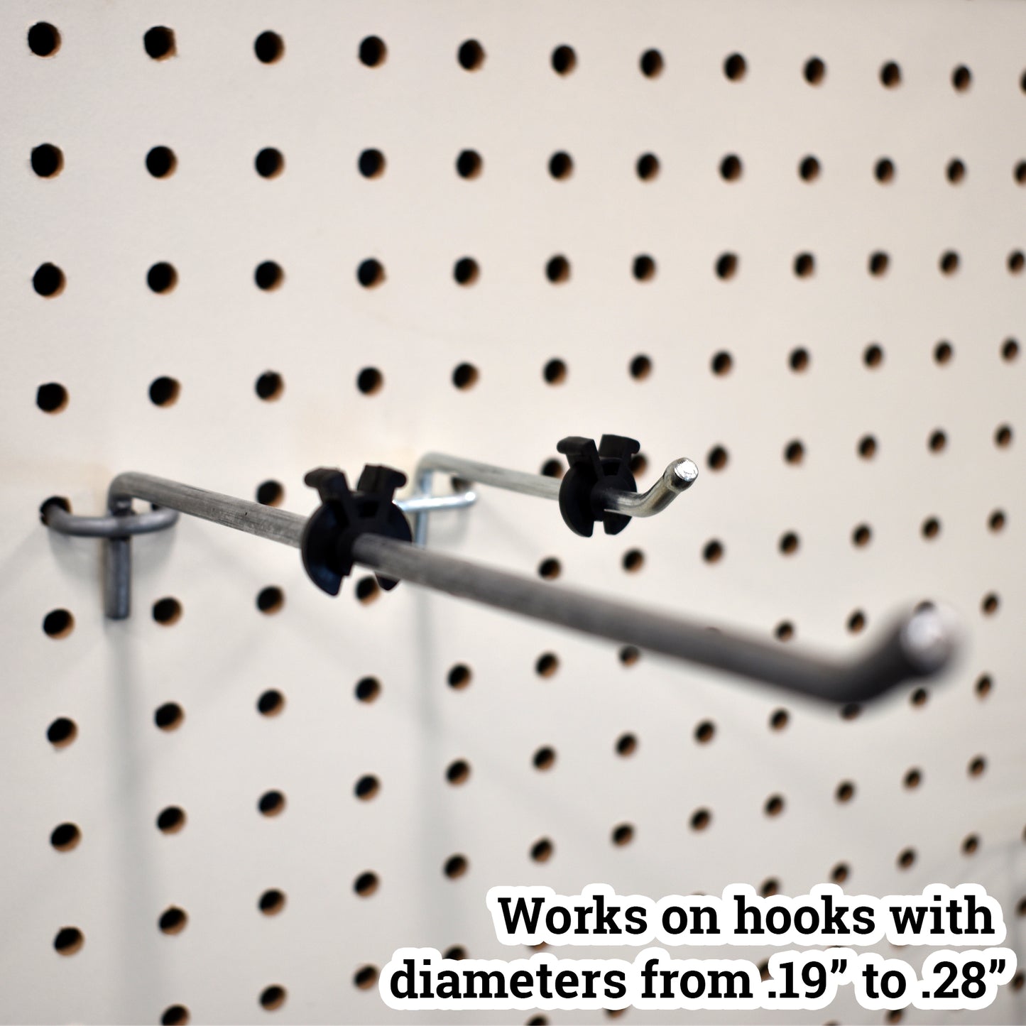 Black Hook Stoppers, Squeeze and Pinch Inventory Control Clips