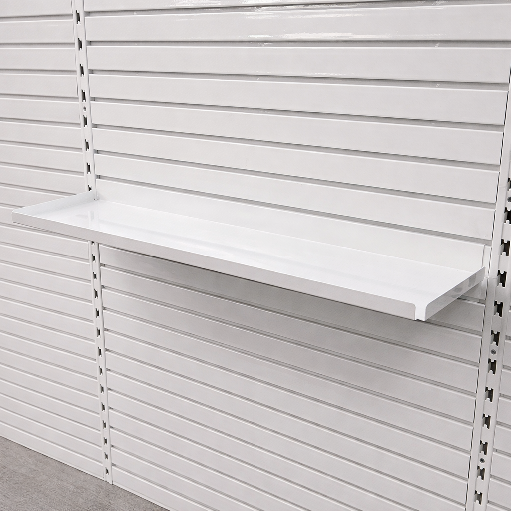 Wall Mount RX Pharmacy Metal Slatwall Mount Kit - 32"L or 48"L