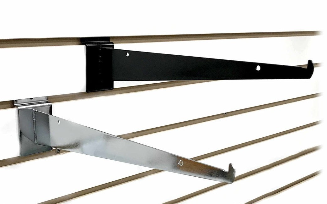 Slatwall Shelf Brackets 12" D - 25 or 50 Pack