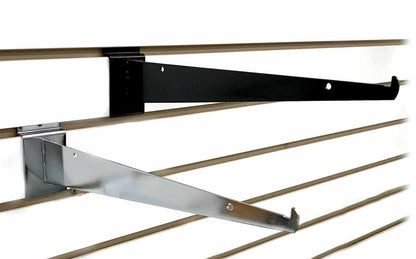 Slatwall Shelf Brackets 12" D - 25 or 50 Pack