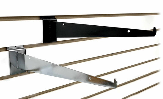 Slatwall Shelf Brackets 16" D - 25 or 50 Pack