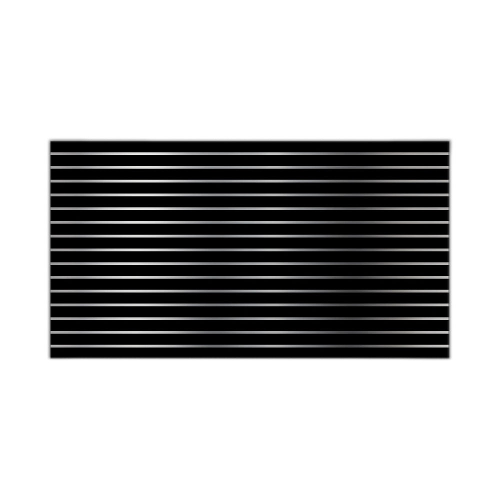 Slatwall Black 4x8 LPM With Silver Metal Inserts