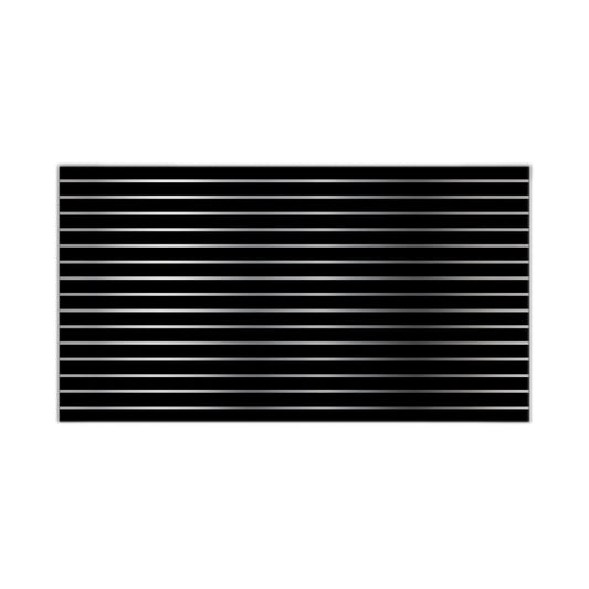 Slatwall Black 4x8 LPM With Silver Metal Inserts