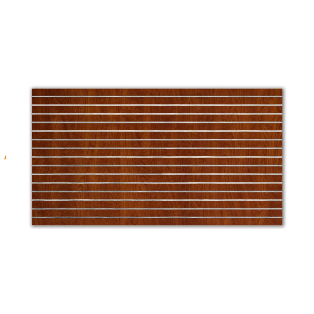 Slatwall Cherry 4x8 LPM With Silver Metal Inserts