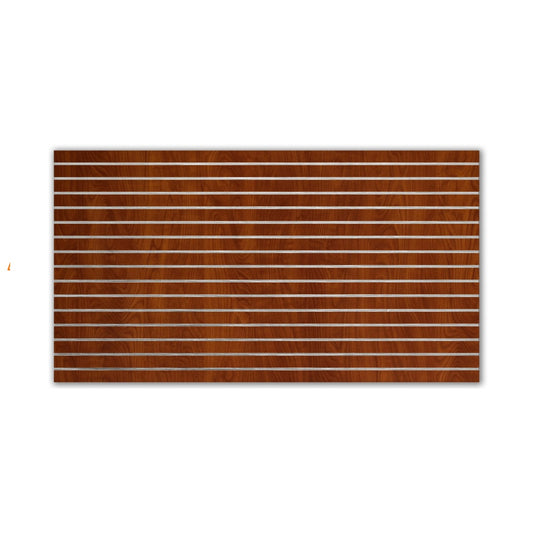 Slatwall Cherry 4x8 LPM With Silver Metal Inserts