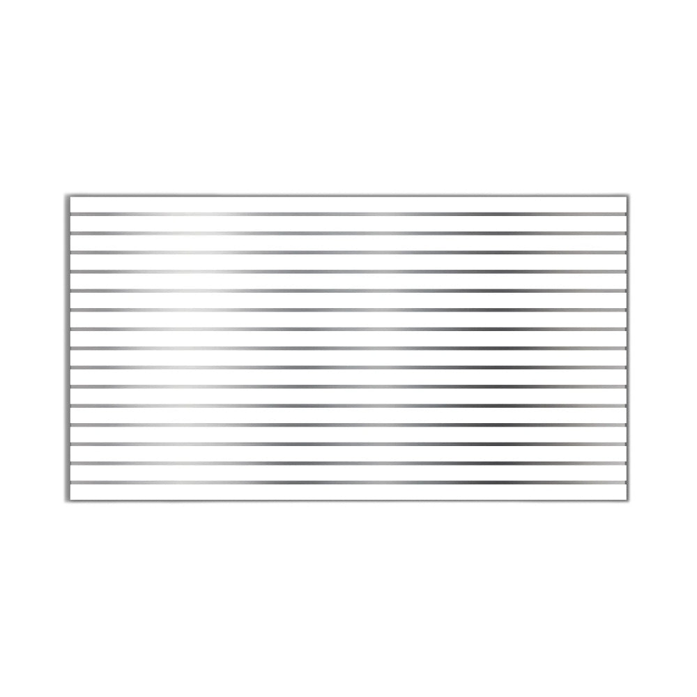 Slatwall Black 4x8 LPM With Silver Metal Inserts