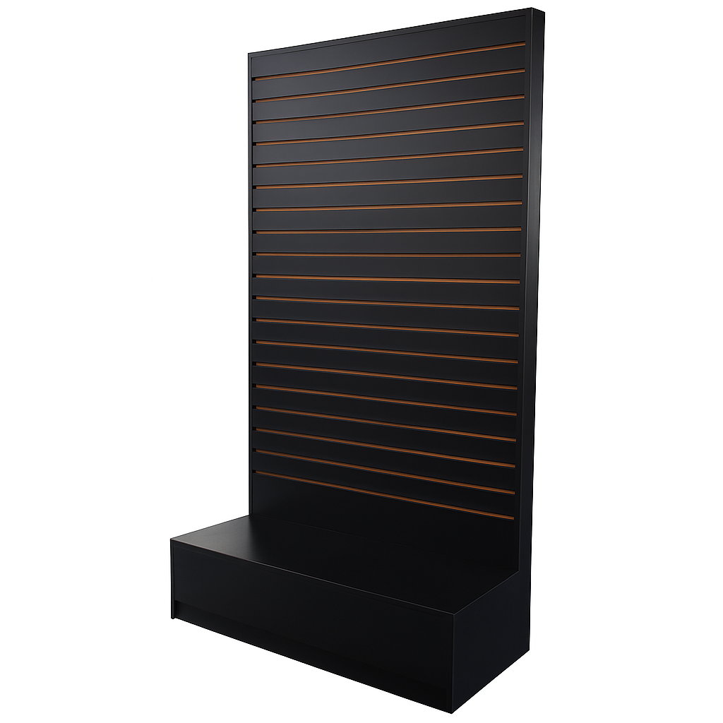 Slatwall L Shaped Wall Merchandiser 48" L