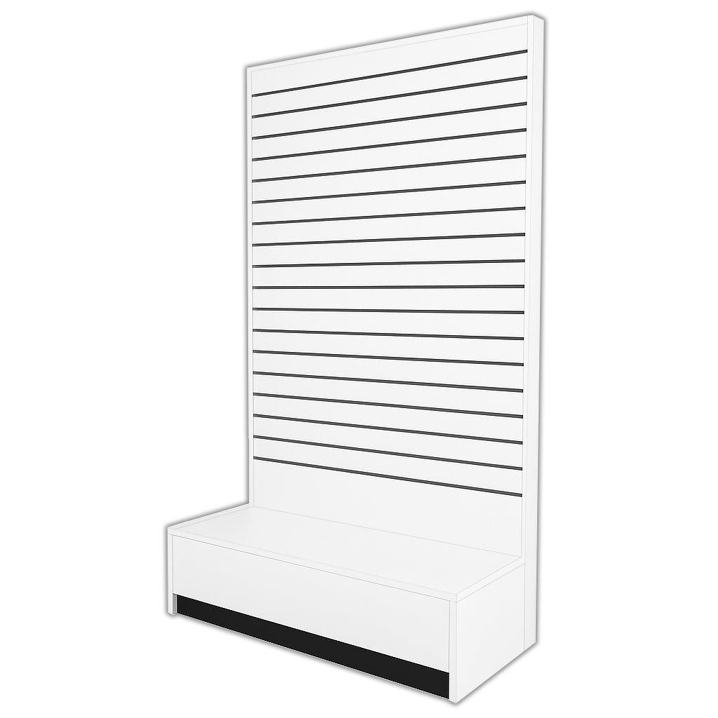 Slatwall L Shaped Wall Merchandiser 48" L