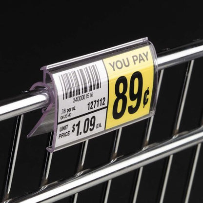 UPC Label Holder for Wire Baskets & Gondola Shelves