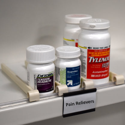 Magnetic UPC Label Holder for Pharmacy Shelves & Gondola Shelf Channels