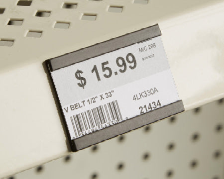 Magnetic UPC Label Holder for Pharmacy Shelves & Gondola Shelf Channels