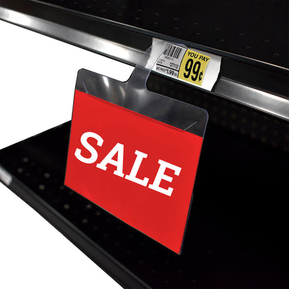 Gondola Shelf Wobbler Sign Holder for 3.5" H x 5" W Sign Cards