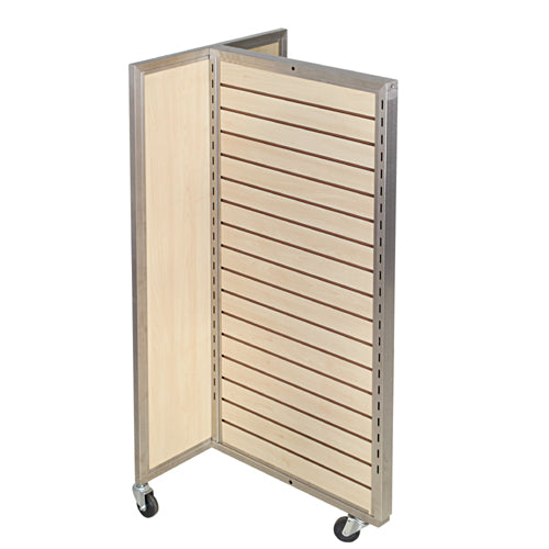 Sleek Slatwall Maple 3-Way Merchandiser