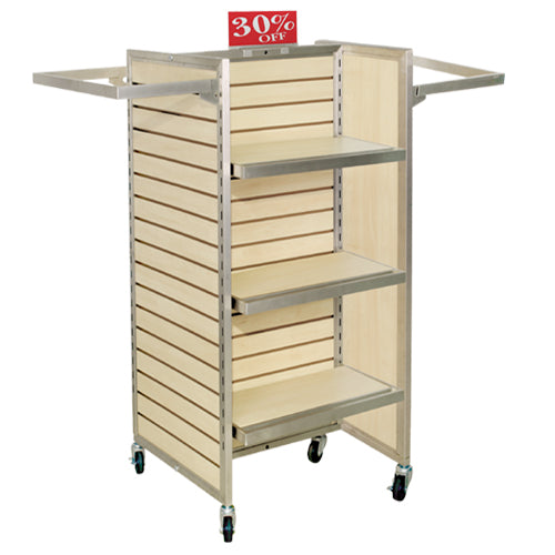 Sleek Slatwall Maple Small H Merchandiser