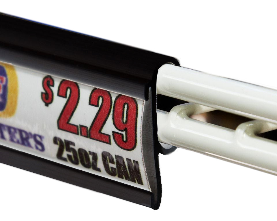 Refrigerator Double Wire Shelf Ticket Channel, 29.5" L